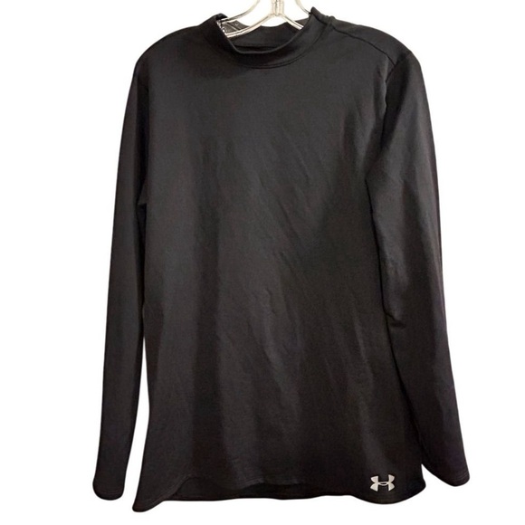 Under Armour Men's ColdGear Mock Neck Long Sleeve Shirt Black Size L - Picture 1 of 9